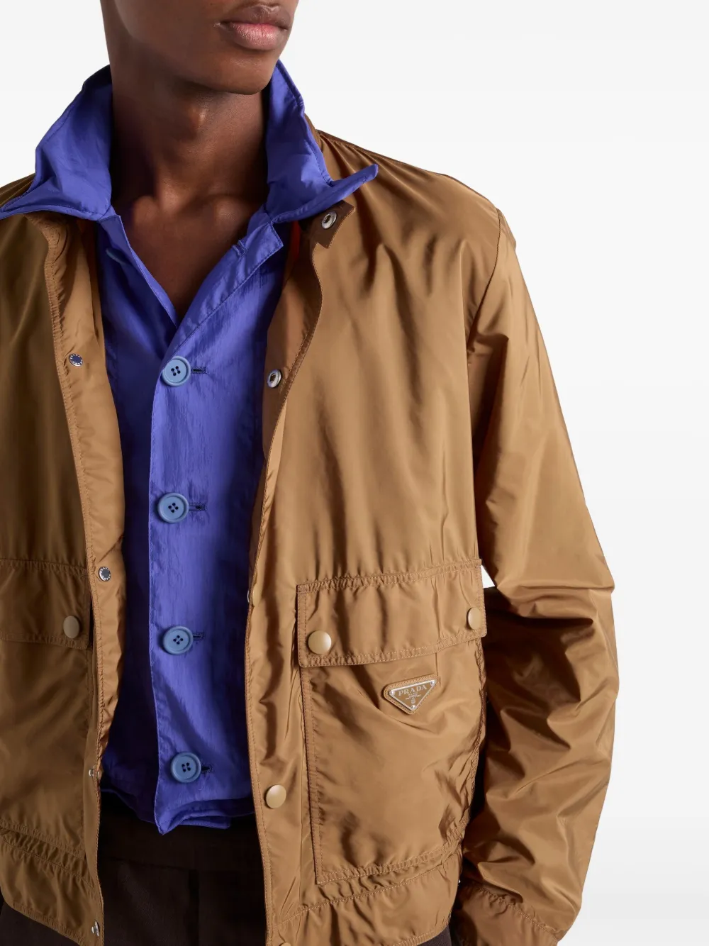 Prada Re-Nylon donsjack Beige