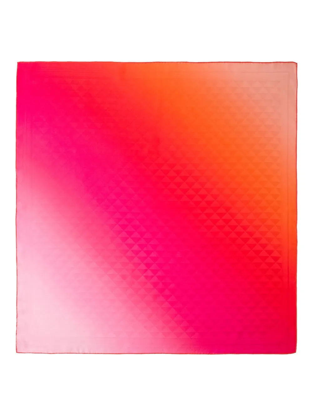 Prada Gradient Fuchsia To Orange Geometric Scarf In Rosa