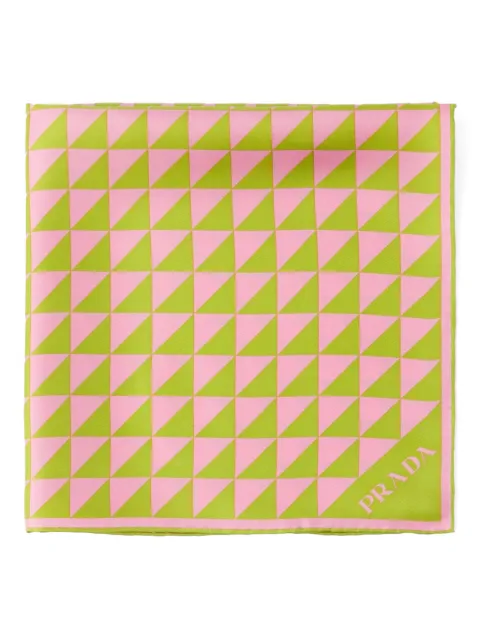 Prada printed silk scarf
