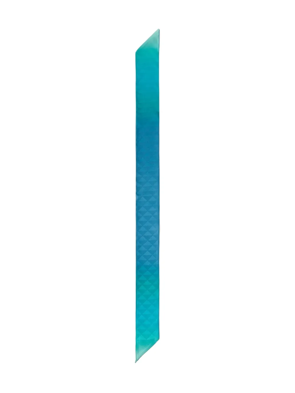 Prada Gradient Turquoise Scarf With Geometric Pattern In Blue