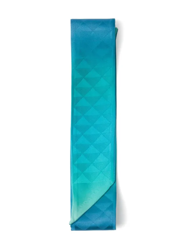Prada Printed Silk Scarf in Blue