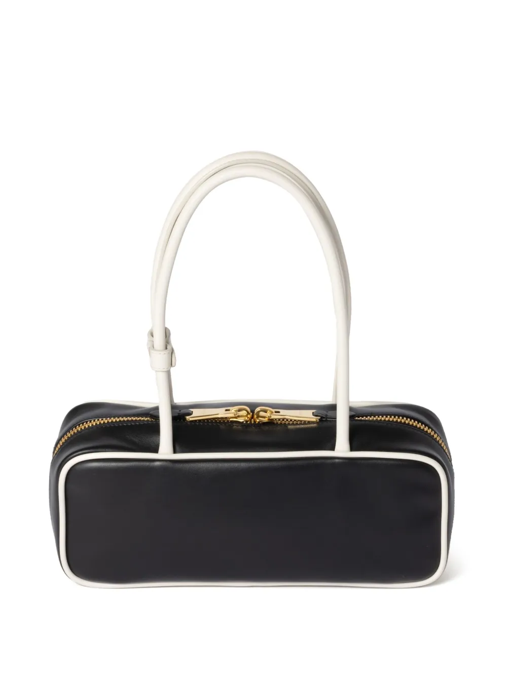 Miu Miu Beau leren shopper - Zwart