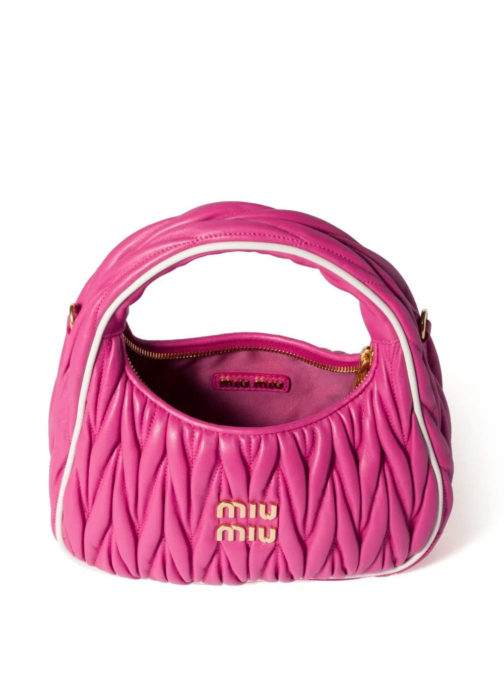 Miu Wander matelassé shopper Roze