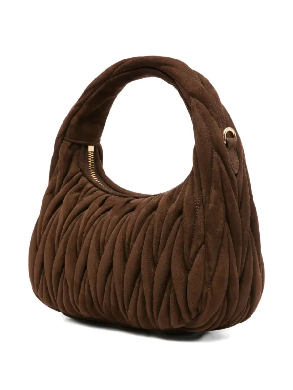Miu Miu Wander Matelassé Tote Bag | Brown | FARFETCH