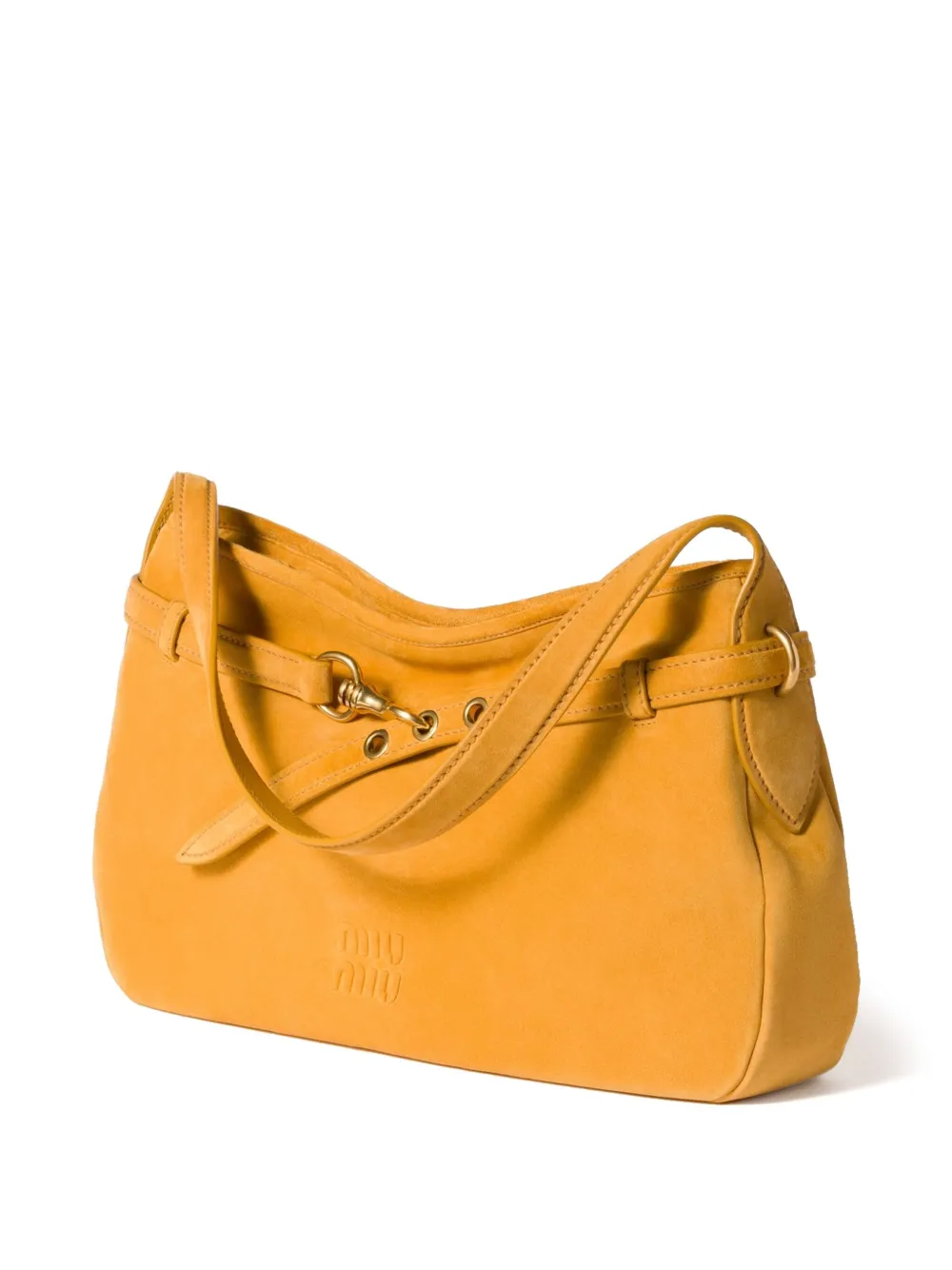 Shop Miu Miu Aventure Shoulder Bag In Yellow