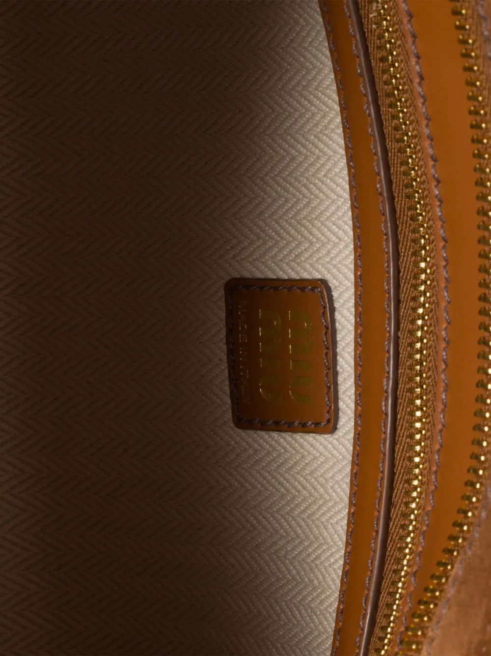 Miu Miu Suede Aventure Shoulder Bag In Brown