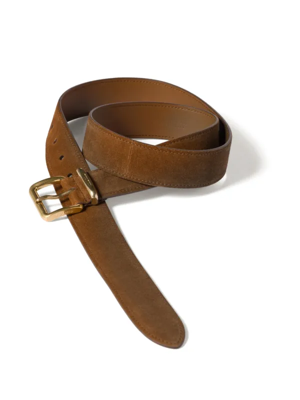 ベルト MIU MIU Dark Brown Suede Belt Miu Miu Dark Brown Suede Belt | italist