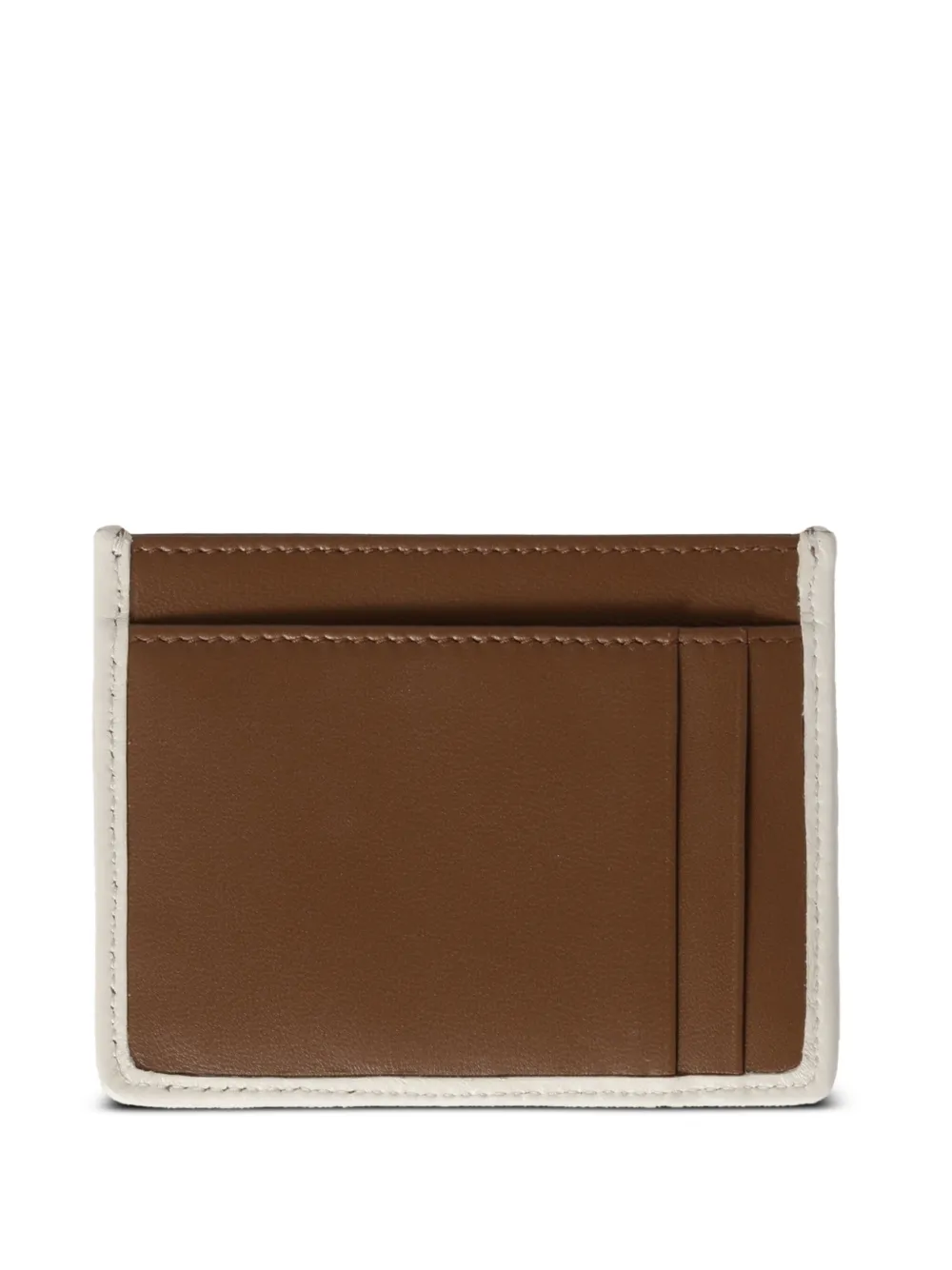 Miu Miu logo-lettering cardholder - Bruin