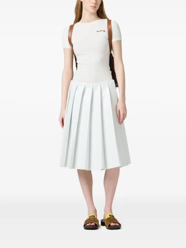 Miu Miu x Petit Bateau Embroidered T-shirt | White | FARFETCH JO