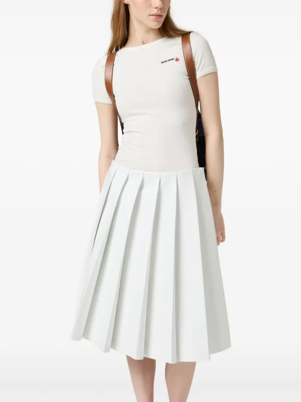 Miu Miu x Petit Bateau Embroidered T-shirt | White | FARFETCH Miu Miu x Petit Bateau Embroidered T-shirt | White | FARFETCH