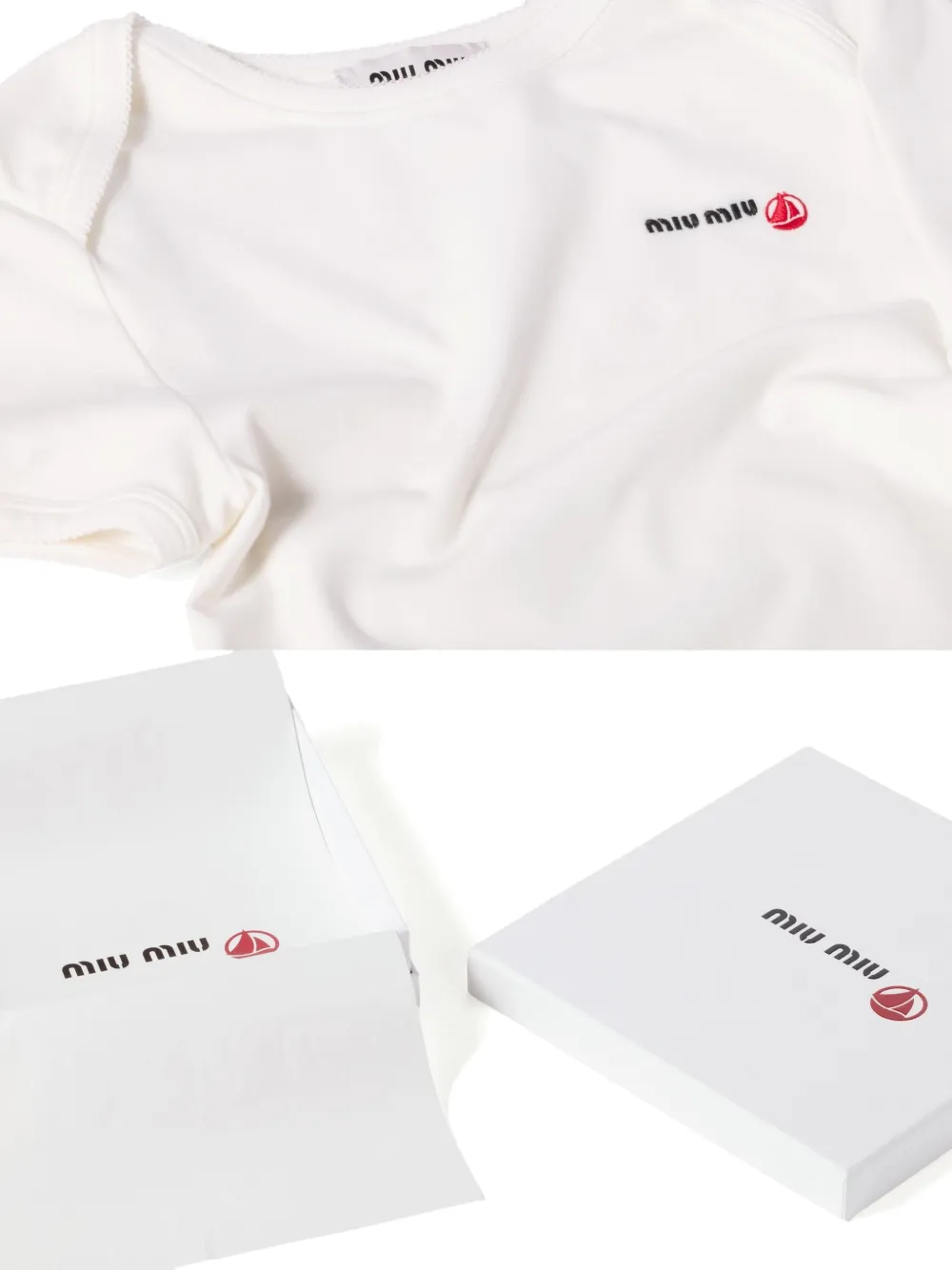 MiuMiu X Petit Bateauコラボ●刺繍ロゴ入りボーダー半袖Tシャツ org.jpg