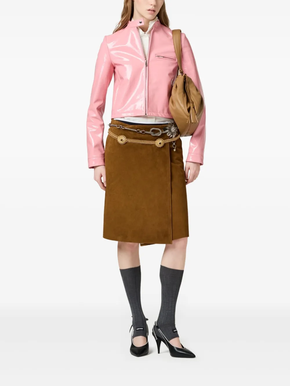 miumiu Miu Miu Suède rok - Bruin