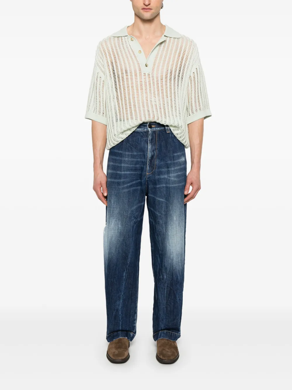 DSQUARED2 Jeans met geplooid detail - Blauw