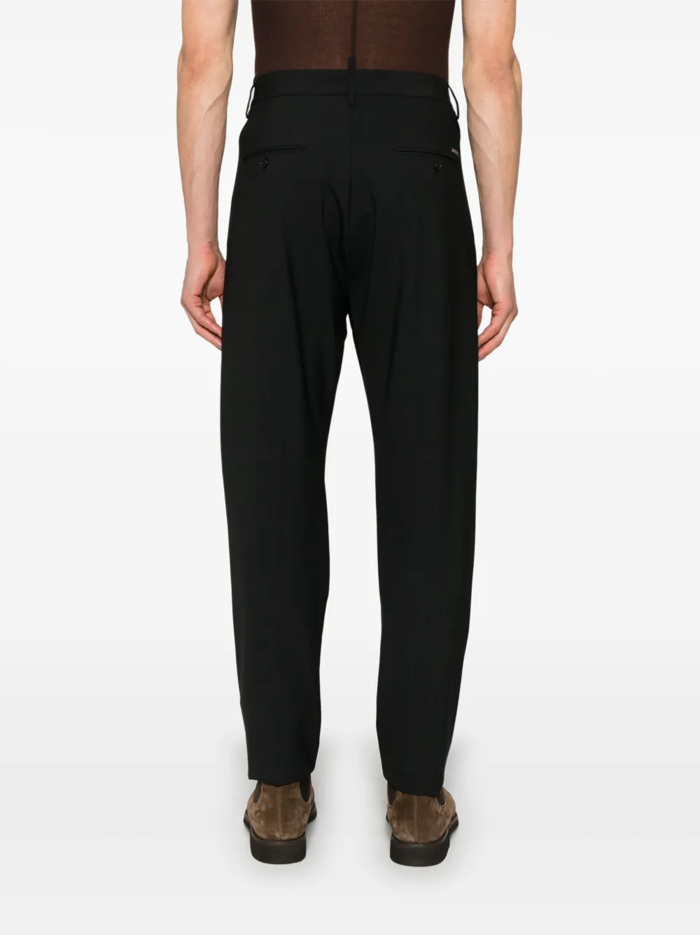 Shop Dsquared2 Tapered Trousers In Black