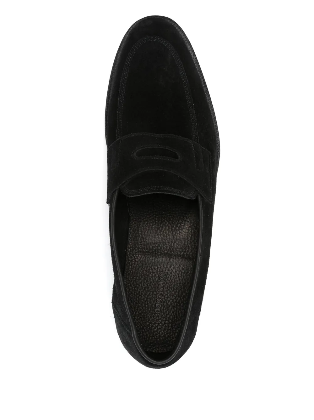 John Lobb Suède loafers Zwart