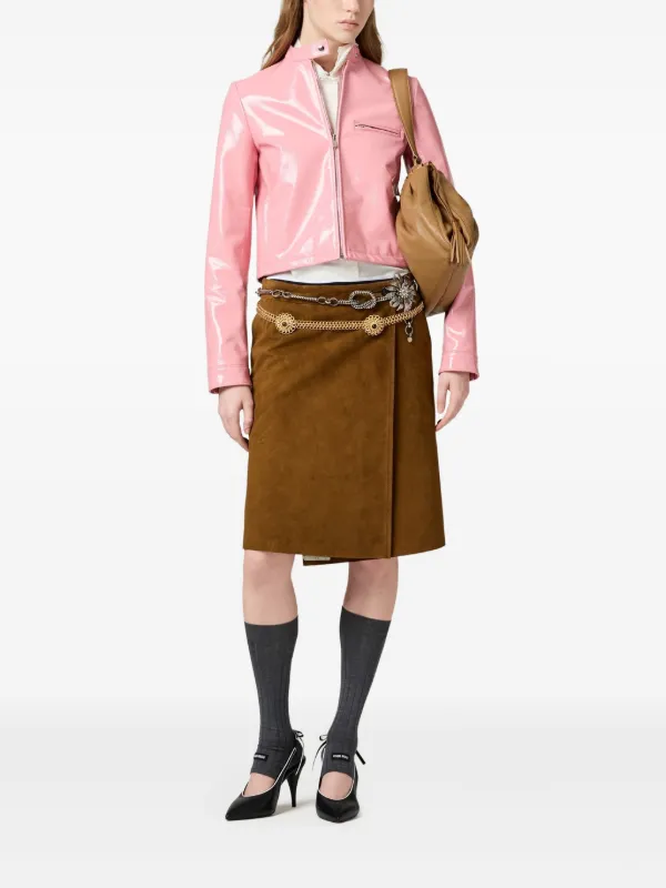 VIP価格【MIUMIU】ナプラック ジャケット Miu Miu ナプラック ジャケット | ピンク | FARFETCH JP