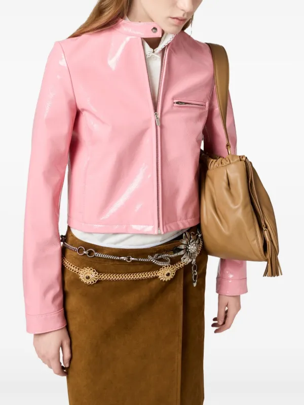 VIP価格【MIUMIU】ナプラック ジャケット Miu Miu ナプラック ジャケット | ピンク | FARFETCH JP