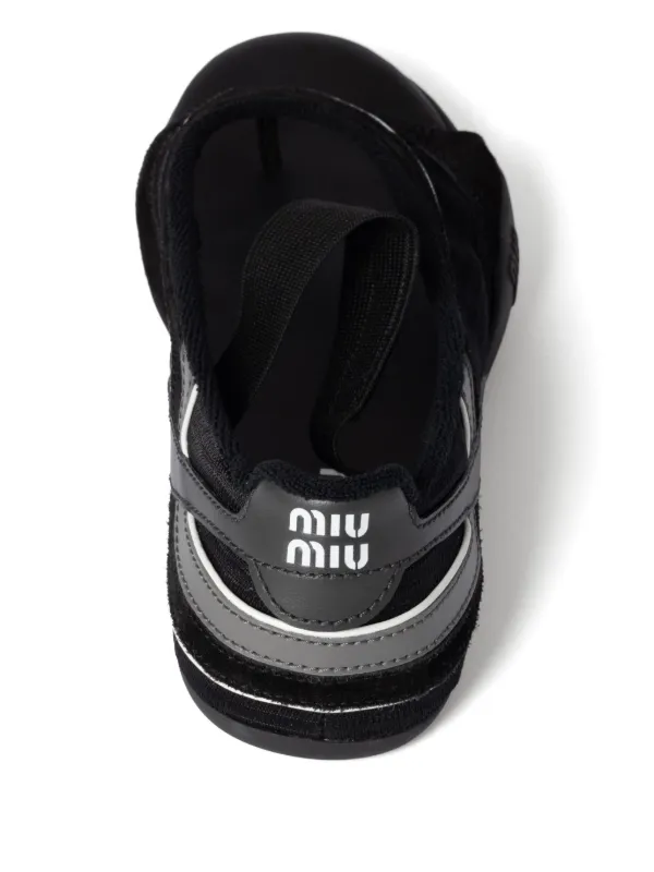 Miu Miu  ロゴレタリング スリッポンサンダル サンダルミュウミュウロゴ入り