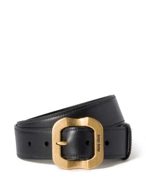Miu Miu ceinture en cuir - Noir - Miu Miu - Modalova