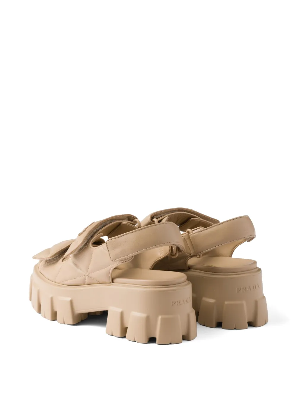 Prada 55 mm Monolith sandalen Beige