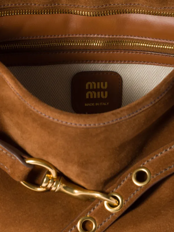 Miu Miu Aventure Shoulder Bag | Brown | FARFETCH JO