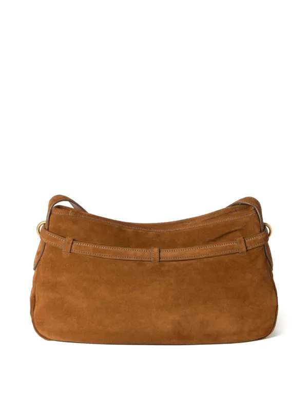 Miu Miu Archive Shoulder Back Body Bag Mesh Nylon Brown