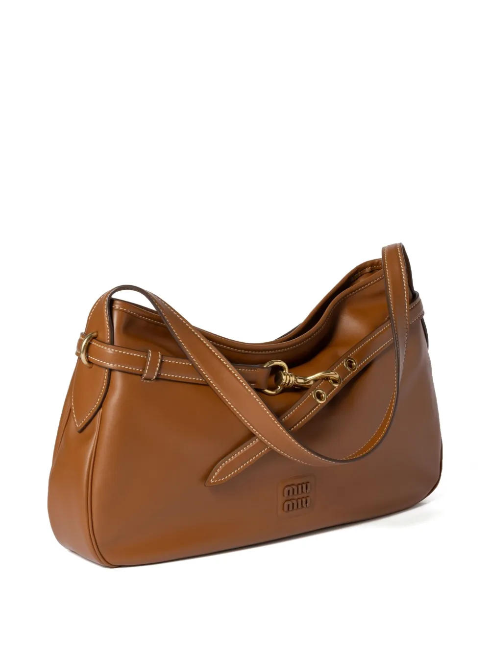 Miu Miu Aventure Shoulder Bag In Brown