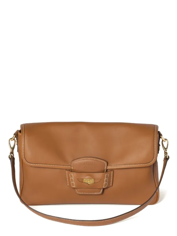 【関税&送料込】Miu Miu Penny Large Shoulder Bag In Smooth L Miu Miu Penny Shoulder Bag | Black | FARFETCH