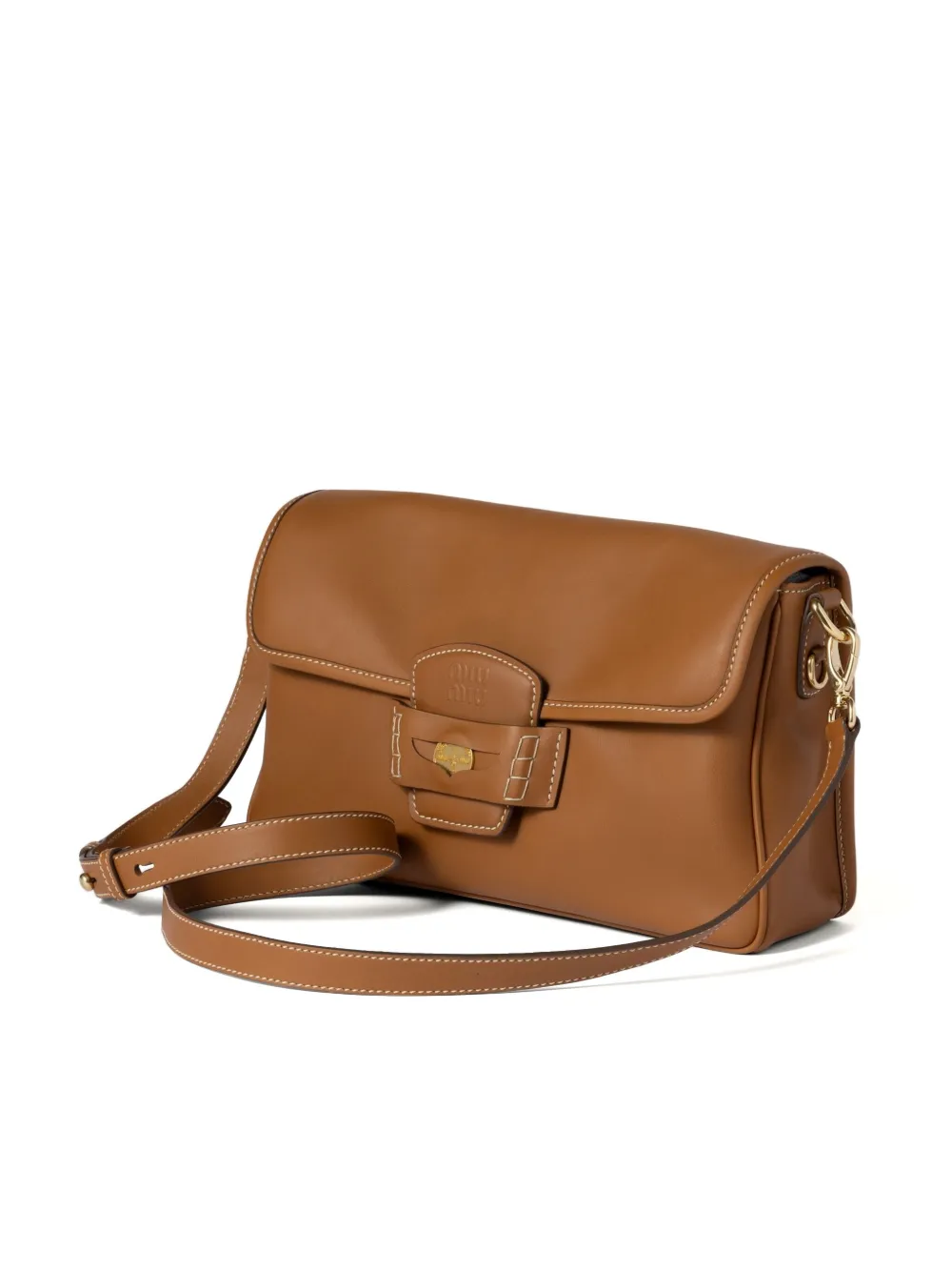 Miu Penny schoudertas Bruin