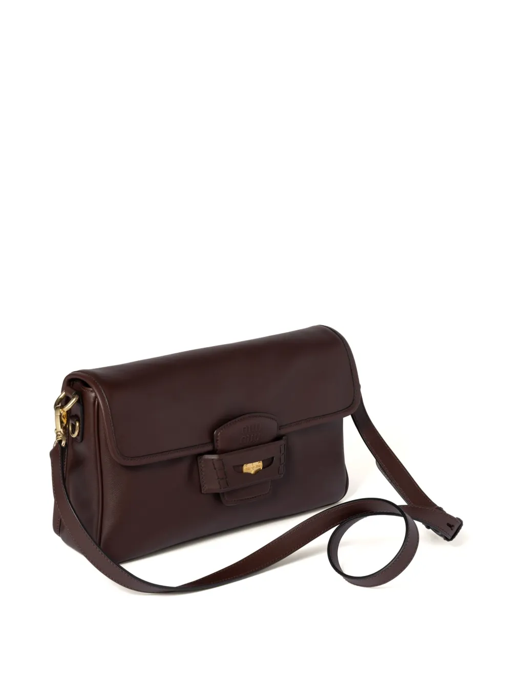 Miu Miu Penny Shoulder Bag In Brown