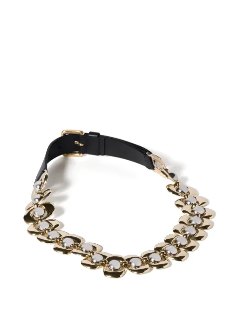 Miu Miu logo-engraved belt