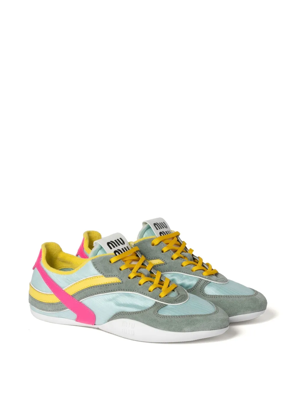 Miu Miu Sneakers met logopatch - Blauw