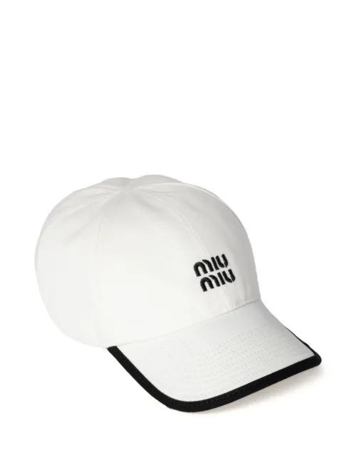 Miu Miu casquette Drill - Blanc - Miu Miu - Modalova