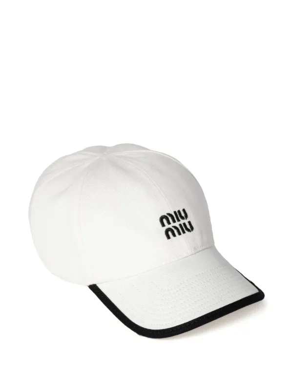 【MIU MIU】DRILL BASEBALL CAP Miu Miu Drill Baseball Cap | Blue | FARFETCH