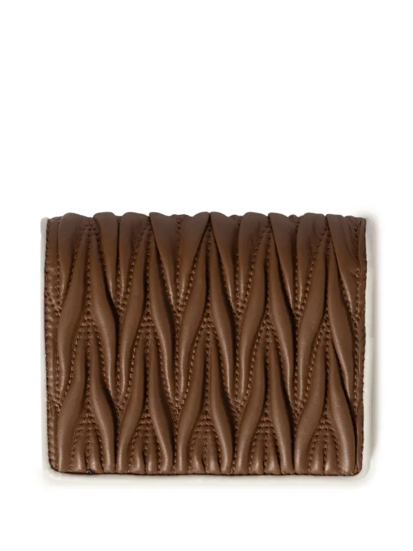 20-60代からのファッション通販  Miu Miu Leather FARFETCH | Brown | Wallet 小物
