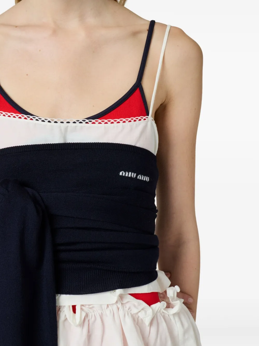 Miu Jurk met logoprint Wit