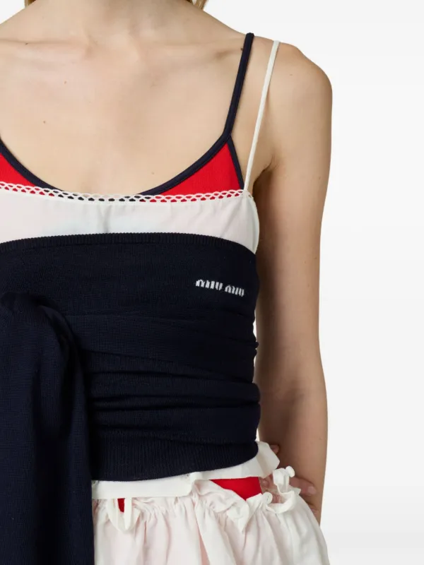 Miu Miu ロゴ ドレス | ホワイト | FARFETCH JP