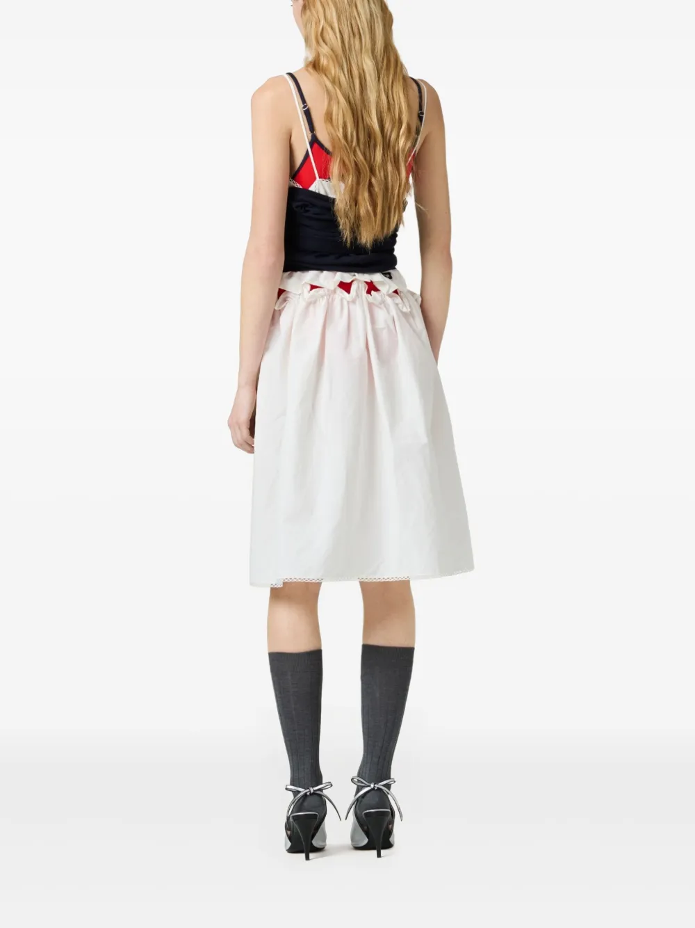 Miu Jurk met logoprint Wit