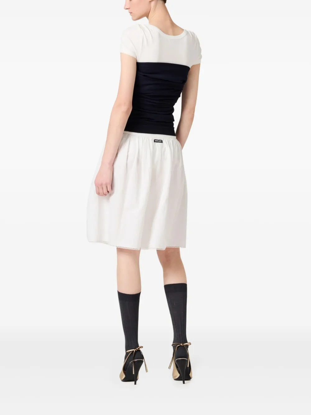 Miu Miu logo-print Top | Blue | FARFETCH