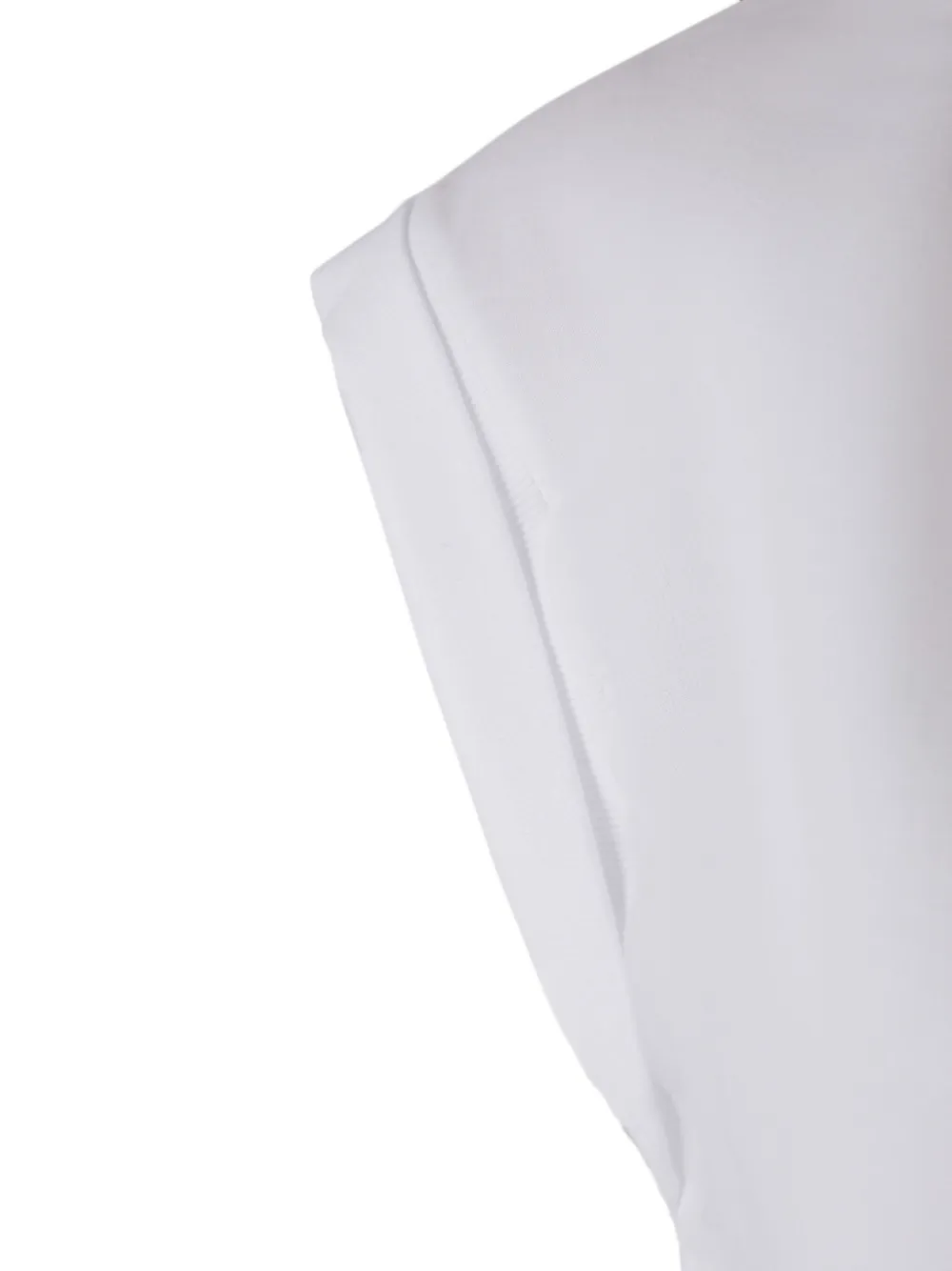 Shop Peserico Gathered Cotton T-shirt In White