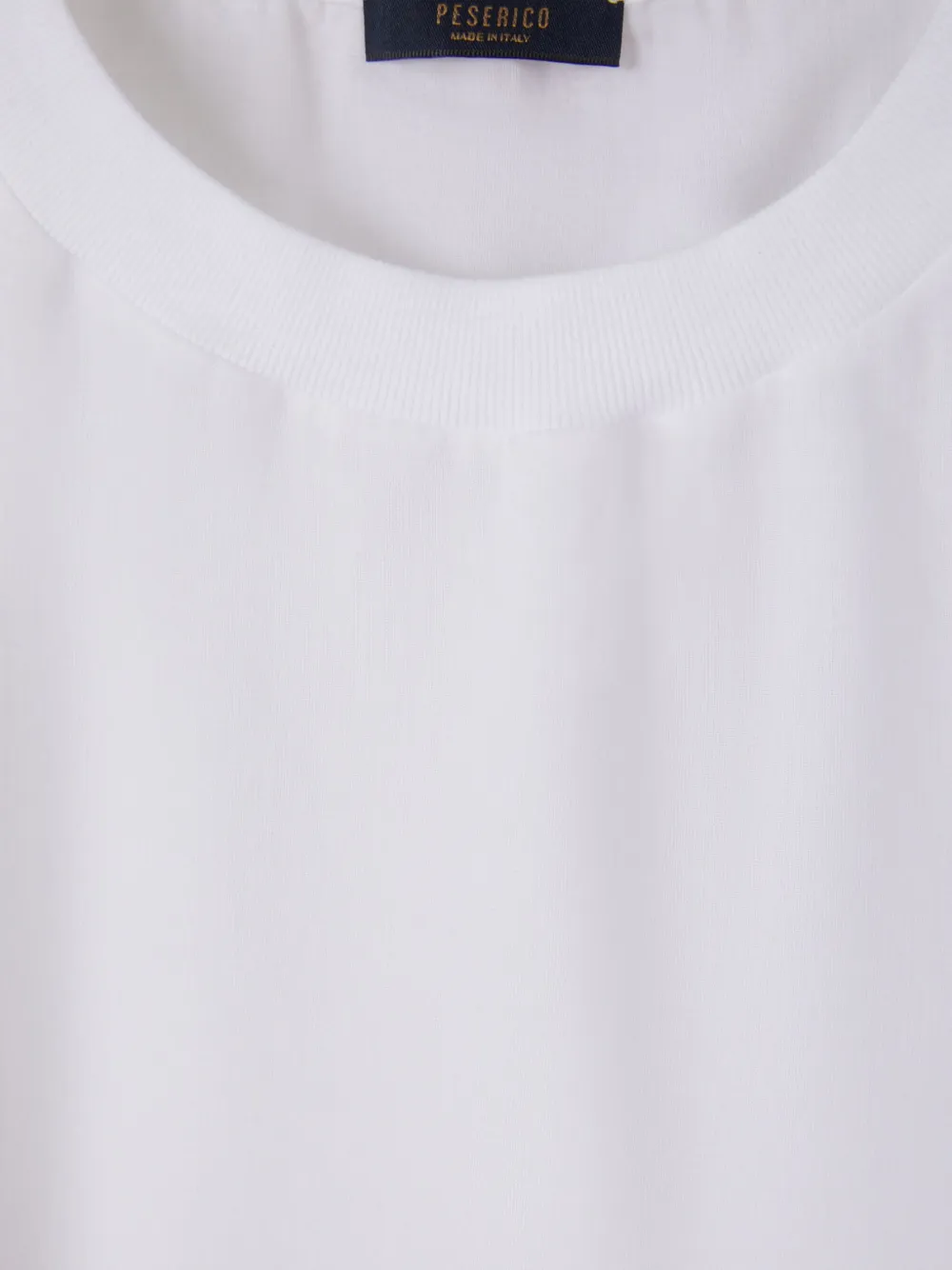 Shop Peserico Gathered Cotton T-shirt In White