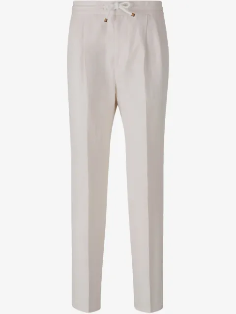 Brunello Cucinelli pantalon à taille à lien de resserrage