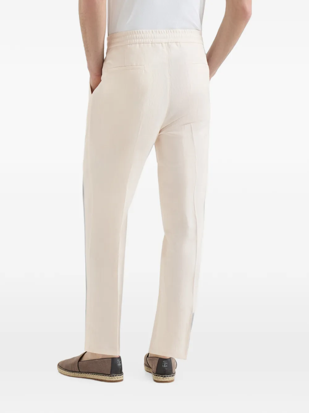 Brunello Cucinelli Broek met trekkoordtaille Wit