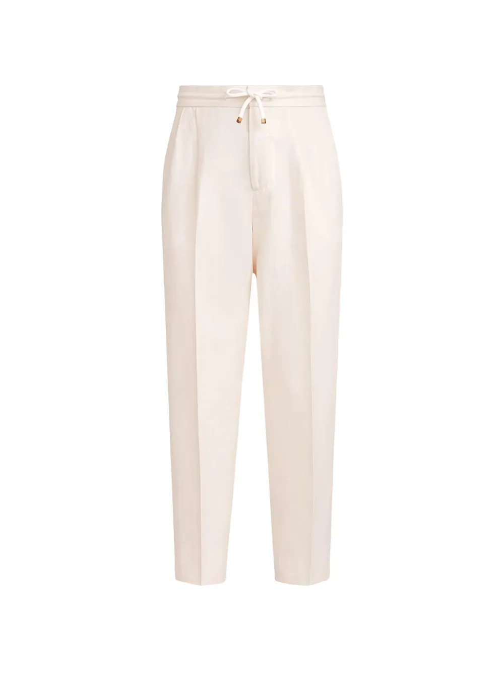 Brunello Cucinelli pantalon à taille à lien de resserrage - Blanc Brunello Cucinelli pantalon à taille à lien de resserrage - Blanc