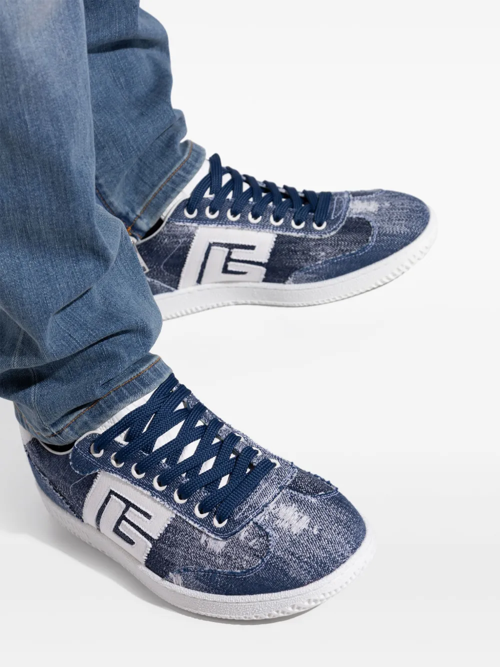 Balmain Swan Sneakers | Blue | FARFETCH