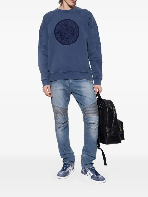 Balmain Swan Sneakers | Blue | FARFETCH