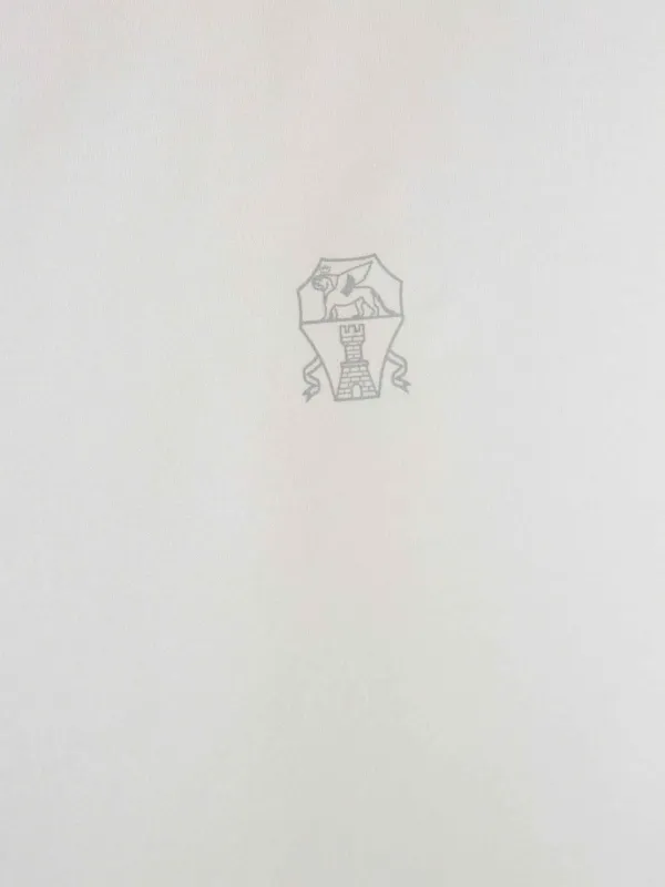 Brunello Cucinelli logo-embroidered T-shirt | Neutrals