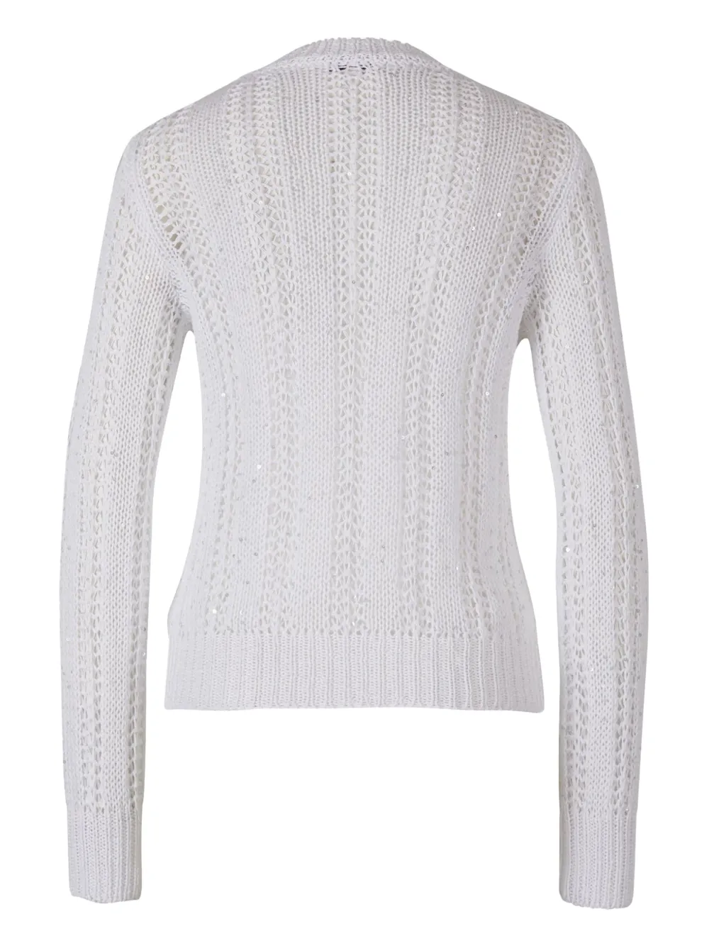 Peserico sequinned open-knit sweater - Wit