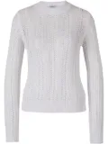 Peserico sequinned open-knit sweater - White