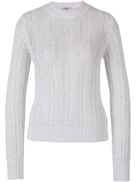 Peserico sequinned open-knit sweater 